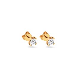 Náušnice Karla s lab-grown diamantem, žluté zlato 14K IZLG1514