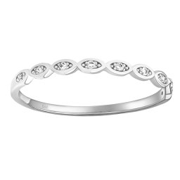 SILVEGO Zlatý prsten Celestia z bílého zlata s Brilliance Zirconia - obvod 51 mm