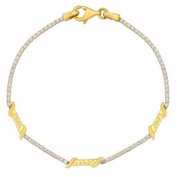 SILVEGO Zlatý náramek Brillante ze žlutého zlata a Brilliance Zirconia - 4 mm - 18 cm