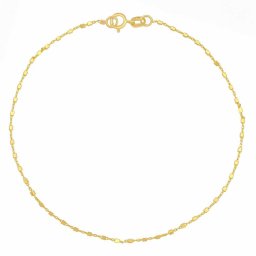 SILVEGO Zlatý náramek Anker Roma ze žlutého zlata zdobený kostičkami - 1 mm - 19 cm
