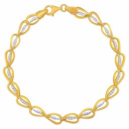 SILVEGO Zlatý náramek Vinea ze žlutého a bílého zlata - 5 mm - 17 cm