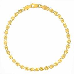 SILVEGO Zlatý náramek Valentino ze žlutého zlata s broušenými očky - 3,5 mm - 17 cm