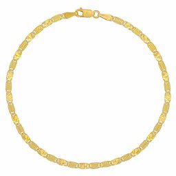 SILVEGO Zlatý náramek Valentino ze žlutého zlata s různě broušenými očky - 2,5 mm - 17 cm