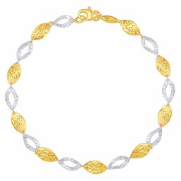 SILVEGO Zlatý náramek Silvana ze žlutého a bílého zlata - 5 mm - 18 cm