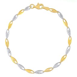 SILVEGO Zlatý náramek Zaria ze žlutého a bílého zlata - 3 mm - 19 cm