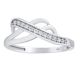 SILVEGO Zlatý prsten Mirel z bílého zlata s Brilliance Zirconia - obvod 54 mm