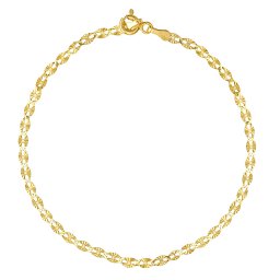 SILVEGO Zlatý náramek Valentino ze žlutého zlata s broušenými očky - 2,5 mm - 19 cm