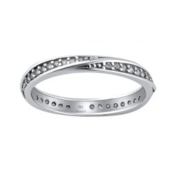 SILVEGO Zlatý prsten Cereborn z bílého zlata s Brilliance Zirconia - obvod 54 mm