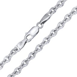 SILVEGO Stříbrný řetízek Anker Roma s prolisovanými očky - 4 mm - 45 cm