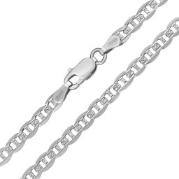 SILVEGO Stříbrný řetízek Marine s diamantovým výbrusem - 3,7 mm - 50 cm