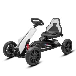 Dětská šlapací motokára Go-kart Baby Mix Speedster bílá
