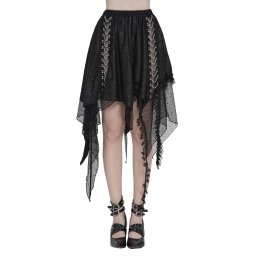 dámská asymetrická sukně DEVIL FASHION - Pandora Screams - černá - SKT257