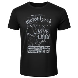 pánské tričko Motörhead - LIVE AND LOUD - černé - PLASTIC HEAD - MO001TS