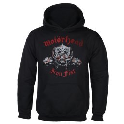 pánská mikina s kapucí Motörhead - IRON FIST - černá - PLASTIC HEAD - MO006HO