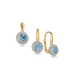 Briliantová souprava s topasem 1,19 ct Eden IZBR139YTS