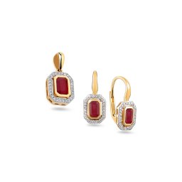 Briliantová souprava s rubíny 0,260 ct IZBR086RS