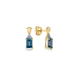 Unikátní london blue topasové náušnice Sanvi KU3084