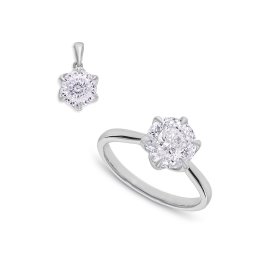 Souprava Malíh s lab-grown diamanty, bílé zlato 14K IZLG1520AS