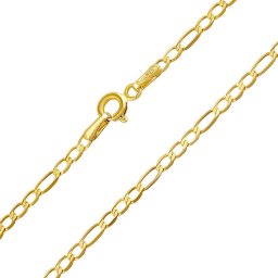 SILVEGO Zlatý řetízek Figaro 2,2 mm - Y - 50 cm