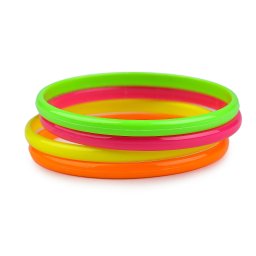 Plastový náramek neon v retro stylu, sada 4 ks, barva mix