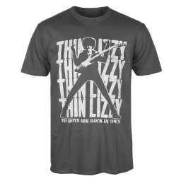 pánské tričko THIN LIZZY - BOYS ARE BACK IN TOWN - šedé - PLASTIC HEAD - THL004TS
