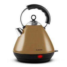 Klarstein Charlotte Cappucino, 1,7 l, 2200 W, rychlovarná konvice, čajník, bezdrátová, hnědá