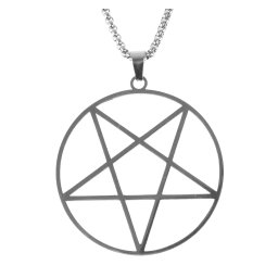 obojek Pentagram - Silver - PSY1140