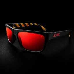 sluneční brýle AC/DC - Halfway PWR UP - červené čočky - Legends of Eyewear - LOE-AC-HALF-02