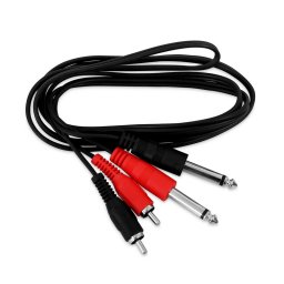 Electronic-Star Dvojitý 6,3 mm mono jack konektor na dvojitý cinch kabel