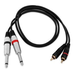 Electronic-Star 30225212, Cinch/6,3 mm jack kabel, 1 metr, stereo