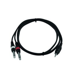 Electronic-Star 3,5 mm stereo jack kabel na 2x 6,3 mm jack; 1,5 metru