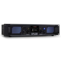 Skytec SPL-500 MP3 černý, PA zesilovač 1600W USB/SD/MP3
