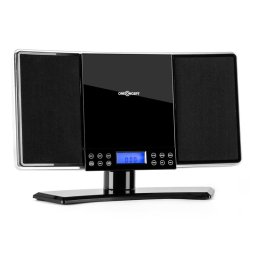 OneConcept V14, stereo systém, FM/AM, CD, MP3, AUX, černý