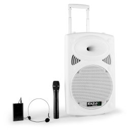 Ibiza Port12VHF-BT 30cm (12") PA-repro, bílý, USB SD AUX MP3 Bluetooth