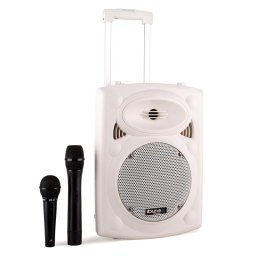 Ibiza Port8VHF-BT, 400 W, přenosný PA reproduktor, akumulátor, bluetooth, USB, SD, bílý