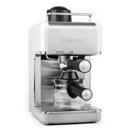 OneConcept Sagrada Bianca, 800 W, 3,5 bar, 4 šálky, pressovač, nerezová ocel