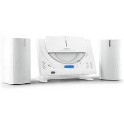 OneConcept Vertical 80, stereo systém, CD, USB, MP3, AUX, bílý
