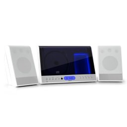 OneConcept Vertical 90, stereo systém, CD, USB, MP3, SD, AUX, bílý