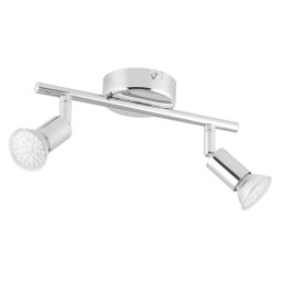 Lightcraft Kvalfoss 2, 2 x 3 W, 250 lm, LED otočná bodová lampa, naklopitelná, chrom, třída A +
