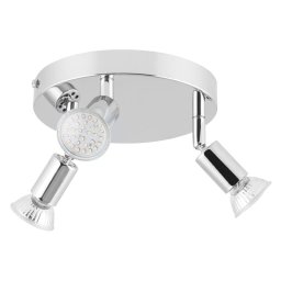 Lightcraft Kvalfoss 3, 3 x 3 W, 250 lm, LED otočná bodová lampa, naklopitelná, chrom, třída A +