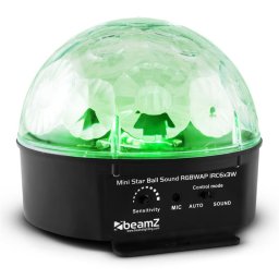 Beamz Starball, 25 W, černý LED světelný efekt se 6x RGBWAP LED a dálkovým ovládáním
