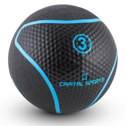 Capital Sports Medb 3, černý, medicinbal, 3 kg, guma