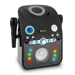 Auna StarMaker, karaoke systém, CD, bluetooth, AUX, LED světelný efekt, 2 x mikrofon
