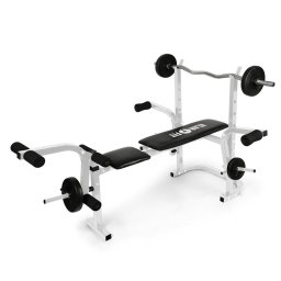 KLARFIT Workout Hero, posilovací lavice, odkládací stojan, opěrka rukou a nohou