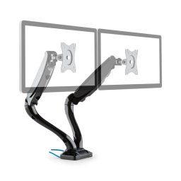 Auna LDT09-C024USB, dvojitý stolní držák na monitor, LED, LCD, 2x USB, včetně montážní sady