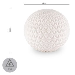 Blumfeldt Shiny Diamond, zahradní lampa, kamenná lampa, 43 x 35,5 cm, pískovec