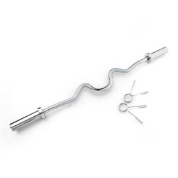 Capital Sports Accretor 120 SC Supercurl Bar, lomená činková hřídel, 120 cm / 50 mm / max 272 kg, ocel, pochromovaná