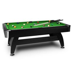 OneConcept Brighton Black, zelený, 7 '(122 x 82 x 214 cm), kulečníkový stůl, příslušenství