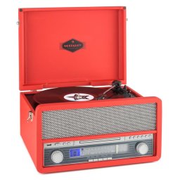 Auna Epoque 1907, retro audio systém, gramofon, bluetooth, MC, USB, CD, AUX