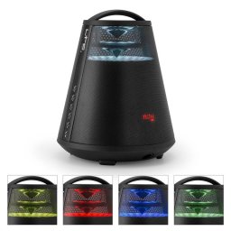LTC FREESOUND65, černý, bluetooth reproduktor, baterie, 360 ° ozvučení, LED, AUX, USB, FM